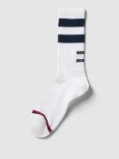 Tommy Jeans Socken mit Kontraststreifen in Weiss, Größe 39-42