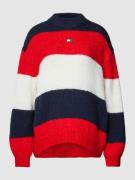 Tommy Jeans Strickpullover im Colour-Blocking-Design in Marine, Größe ...