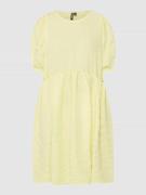 Pieces Kleid mit Tartan-Karo Modell 'Vudmilla' in Gelb, Größe M