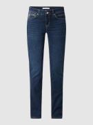 MAC Slim Fit Jeans mit Reißverschlusstasche in Marine, Größe 34/28