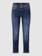 MAC Slim Fit Jeans mit Reißverschlusstasche in Blau, Größe 38/26
