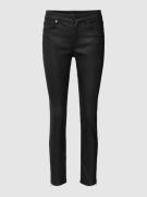 MAC Slim Fit Jeans mit Knopfverschluss Modell 'CHIC COATING' in Black,...