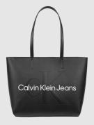 Calvin Klein Jeans Shopper in Leder-Optik in Black, Größe One Size