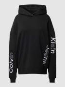 Calvin Klein Jeans Hoodie mit Label-Stitching in Black, Größe XS