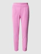 ICHI Stoffhose mit Bundfalten in Pink, Größe L