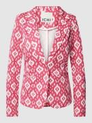 ICHI Blazer mit Allover-Muster Modell 'Kate' in Pink, Größe XXL