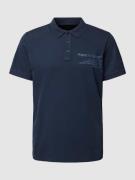 Tom Tailor Poloshirt  mit Label-Print in Marine, Größe M
