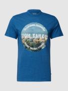 Tom Tailor T-Shirt mit Streifenmuster in Ocean, Größe S