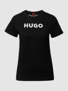 HUGO T-Shirt mit Label-Print Modell 'The HUGO Tee' in Black, Größe XS