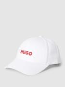 HUGO Basecap mit Label-Stitching in Weiss, Größe One Size