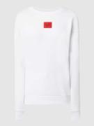 HUGO Sweatshirt mit Label-Patch in Weiss, Größe S