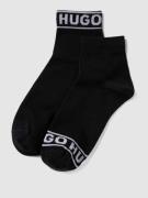 HUGO Socken mit Label-Print im 2er-Pack in Black, Größe 39/42