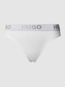 HUGO String mit Logo-Bund in Weiss, Größe S