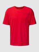 HUGO T-Shirt mit Label-Print Modell 'Unite' in Rot, Größe S