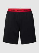 HUGO Sweatshorts elastischem mit Logo-Bund in Black, Größe L