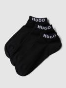 HUGO Sneakersocken mit Label-Print im 3er-Pack in Black, Größe 39/42