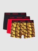 HUGO Trunks mit elastischem Label-Bund im 3er-Pack in Rot, Größe L