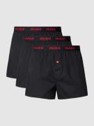 HUGO Boxershorts mit Label-Bund im 3er-Pack in Black, Größe XS