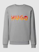 HUGO Sweatshirt mit Label-Print Modell 'Ditmo' in Stein, Größe M