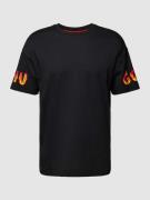 HUGO T-Shirt mit Label-Print in Black, Größe S