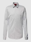 HUGO Slim Fit Business-Hemd mit Allover-Muster Modell 'Elisha' in Stei...