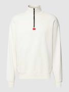 HUGO Sweatshirt mit Label-Detail Modell 'Durty' in Offwhite, Größe S