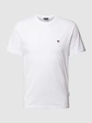 Napapijri T-Shirt mit Label-Stitching Modell 'SALIS' in Weiss, Größe S