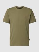 Napapijri T-Shirt mit Label-Stitching Modell 'SALIS' in Oliv, Größe S