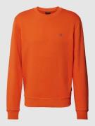 Napapijri Sweatshirt mit Logo-Detail Modell 'BALIS' in Orange, Größe X...