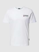 Napapijri T-Shirt mit Label-Print Modell 'KASBA' in Weiss, Größe S