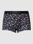 HOM Trunks mit Allover-Muster Modell 'AMOUR' in Black, Größe S