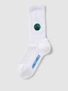 Armedangels Socken mit Motiv-Stitching Modell 'Saamus World' in Weiss,...