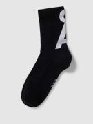 Armedangels Socken mit Logo-Print Modell 'SAAMUS SHORT' in Black, Größ...