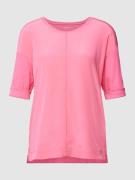 Marc Cain T-Shirt mit V-Ausschnitt in Pink, Größe 36