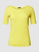 Marc Cain T-Shirt mit Label-Detail in Gelb, Größe 44
