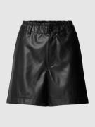 Tom Tailor Denim Shorts in Lederoptik in Black, Größe XS