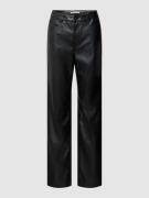 Tom Tailor Denim Hose in Leder-Optik in Black, Größe M