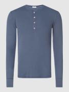 Schiesser Serafino-Shirt aus Baumwolle Modell 'Karl-Heinz' in Blau, Gr...