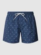 Schiesser Badehose mit Allover-Muster Modell 'Marineland' in Dunkelbla...