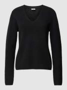 s.Oliver BLACK LABEL Strickpullover mit V-Ausschnitt in Black, Größe 3...