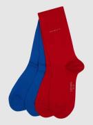 camano Socken mit Label-Print im 4er-Pack in Rot, Größe 39/42