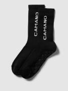 camano Socken mit Label-Print im 2er-Pack in Black, Größe 43-46