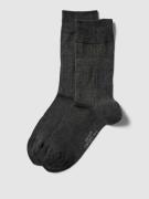 camano Socken mit Ripp-Optik im 2er-Pack Modell 'SHADOW' in Anthrazit,...