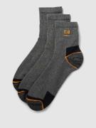 camano Socken mit Label-Print im 3er-Pack in Dunkelgrau Melange, Größe...