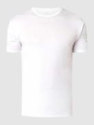 Mey T-Shirt mit geripptem Rundhalsausschnitt in Weiss, Größe M