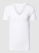 Mey Slim Fit T-Shirt mit V-Ausschnitt in Weiss, Größe XL