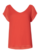Cinque Blusenshirt aus Chiffon mit Kellerfalte in Koralle, Größe M