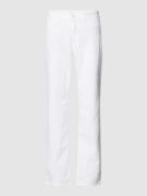 Brax Hose in unifarbenem Design Modell 'CAROLA' in Weiss, Größe 38