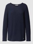 Brax Strickpullover mit Label-Detail Modell 'STYLE.LESLEY' in Marine, ...