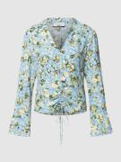 Marc O'Polo Denim Bluse mit floralem Muster in Hellblau, Größe XL